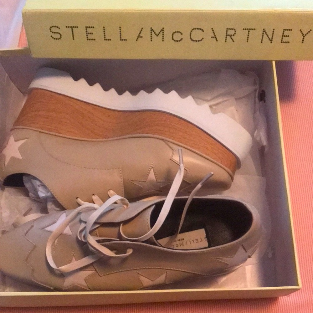 Stella McCartney Cream and White Platform Shoes